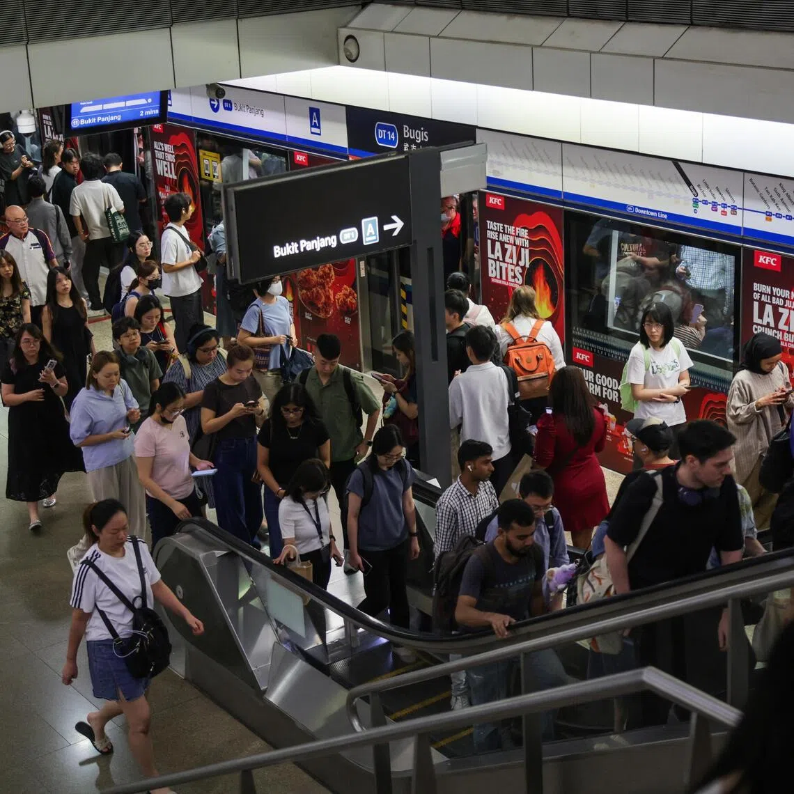 The Downtown Line, which was the second most reliable MRT line in February, dropped to third place in March.