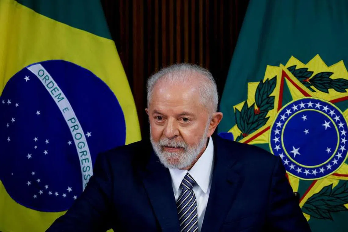 Brazil's President Luiz Inacio Lula da Silva speaks during a ministerial meeting at the Planalto Palace in Brasilia, Brazil December 20, 2023. REUTERS/Adriano Machado/ File Photo