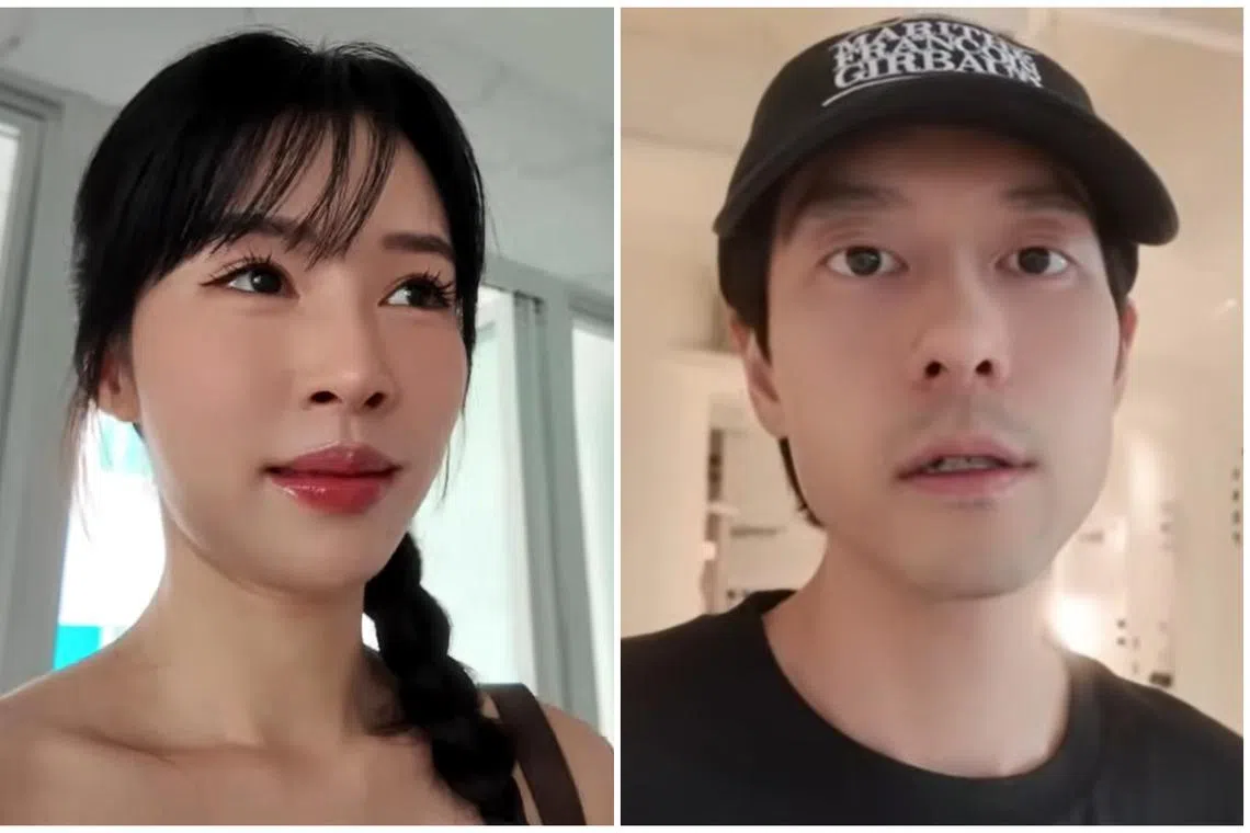 James Seah (right) appeared briefly at the end of Nicole Chang Min's vlog to provide his views on the light fixtures chosen.