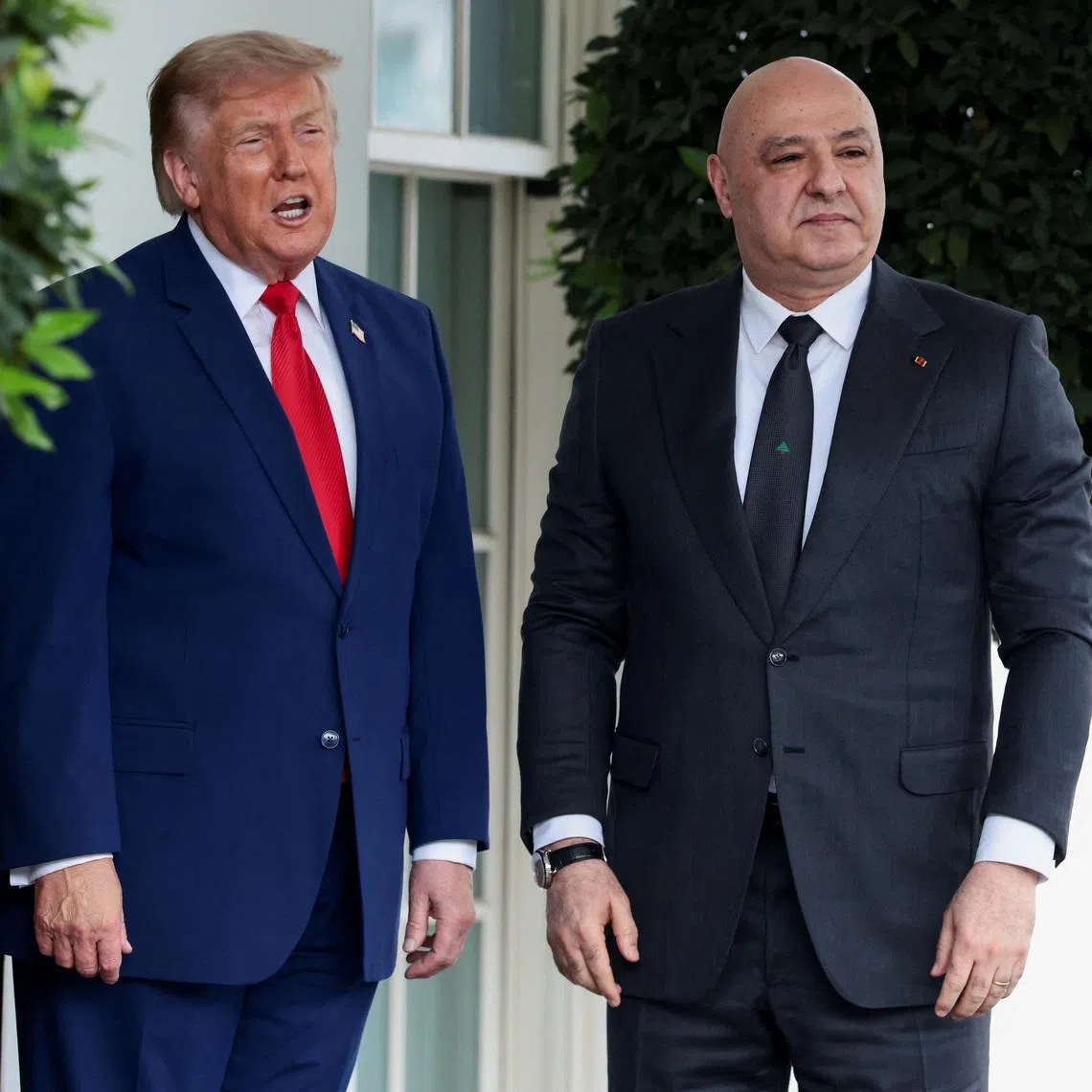 U.S.President Donald Trump welcomes Lebanese President Joseph Aoun to the White House in Washington, D.C., U.S., July 21, 2026. REUTERS/Evelyn Hockstein