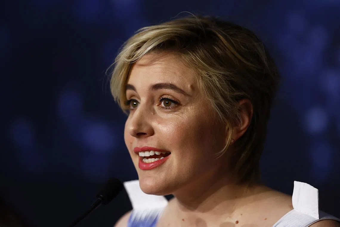 Greta Gerwig, Jury President of the 77th Cannes Film Festival attends a press conference before the opening ceremony of the 77th Cannes Film Festival in Cannes, France, May 14, 2024. REUTERS/Clodagh Kilcoyne