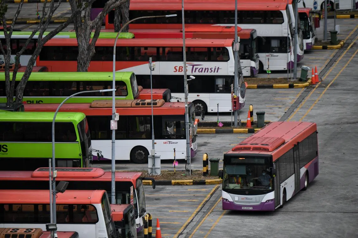 Bus revenue is expected to drop this year because SBST will hand over its Jurong West package to SMRT from Sept 1.
