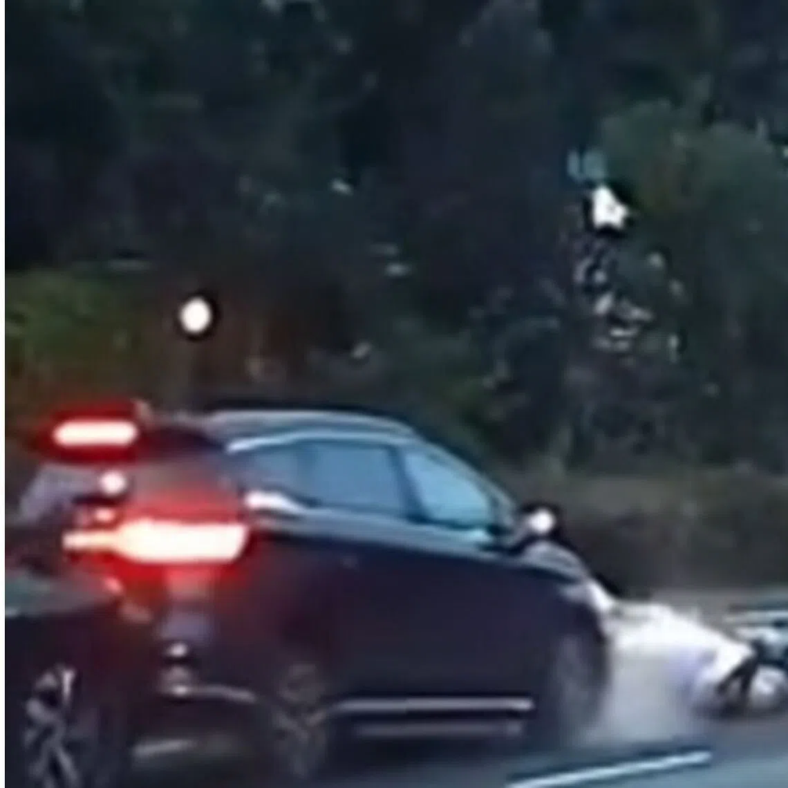 A 53-year-old male motorcyclist and a 56-year-old female car passenger were taken to Tan Tock Seng Hospital.