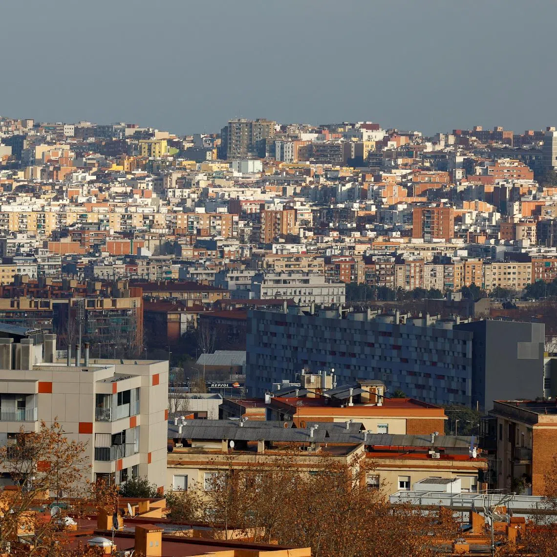 General view of buildings in Barcelona and Santa Coloma de Gramanet, Spain January 20, 2025. REUTERS/ Albert Gea