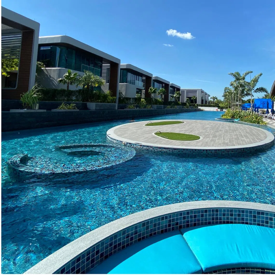 (Clockwise from left) Luxury hotel Dusit Thani Laguna Singapore, Ask a French - Flowers owner Aude Giraud and BloomBack founder Hazel Kweh.