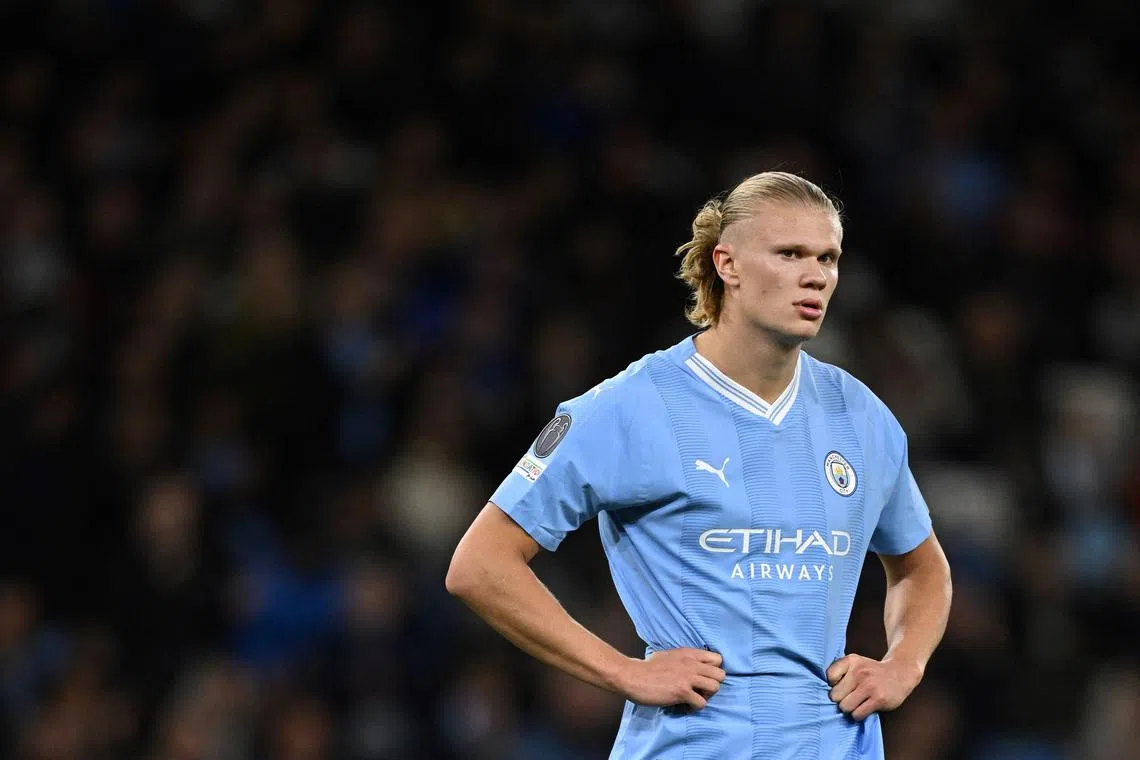 Manchester City's Norwegian striker Erling Haaland was not fully fit at the start of the season.