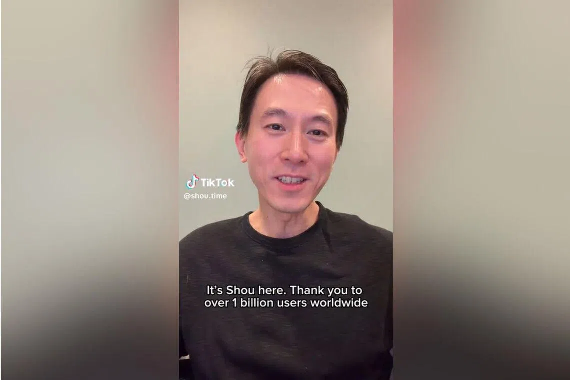 Mr Chew Shou Zi expressed gratitude to the app’s one billion international users and 200 million American users.