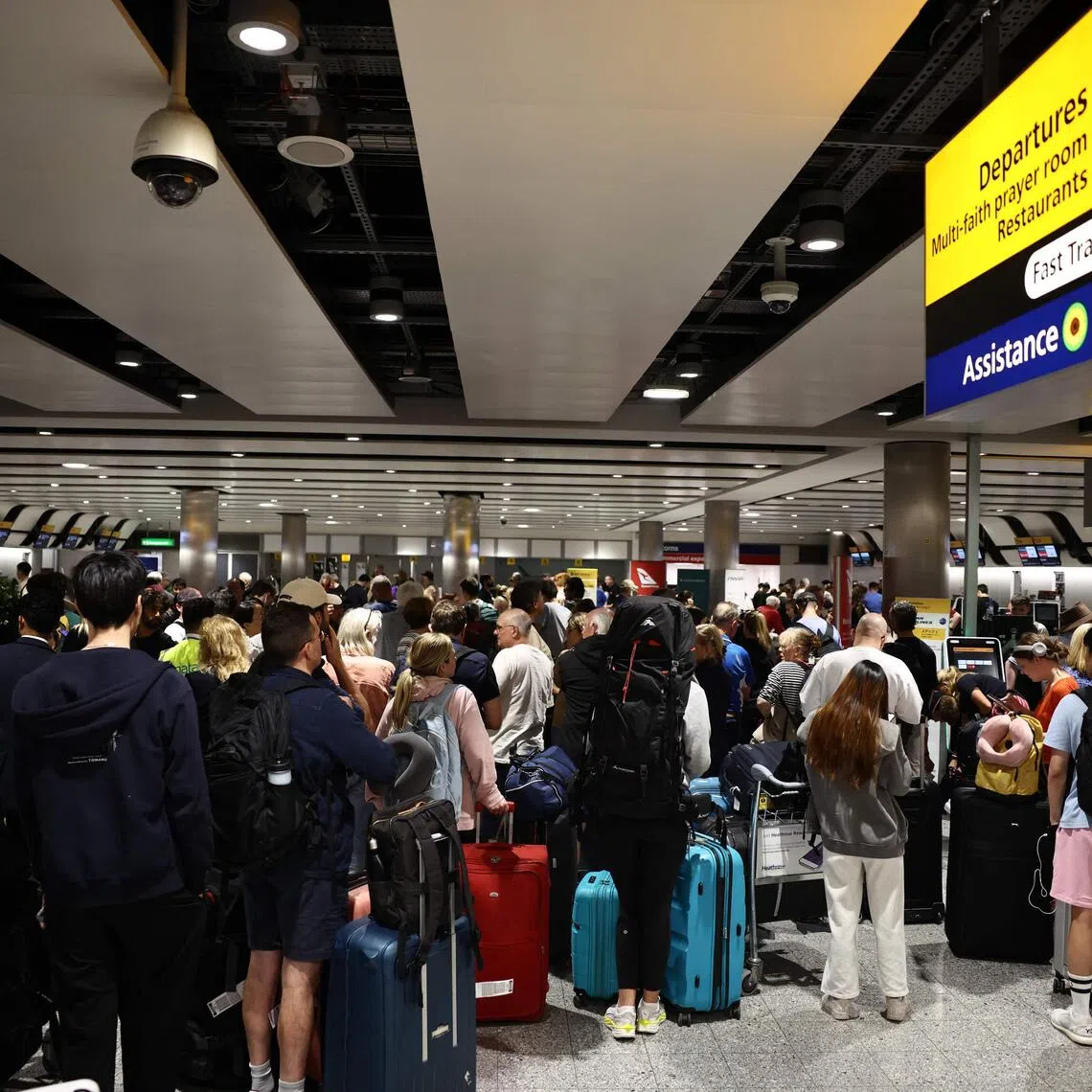 More than 150 flights were scrapped across Britain on Sept 9, in addition to the 1,300 flights cancelled on Sept 8.