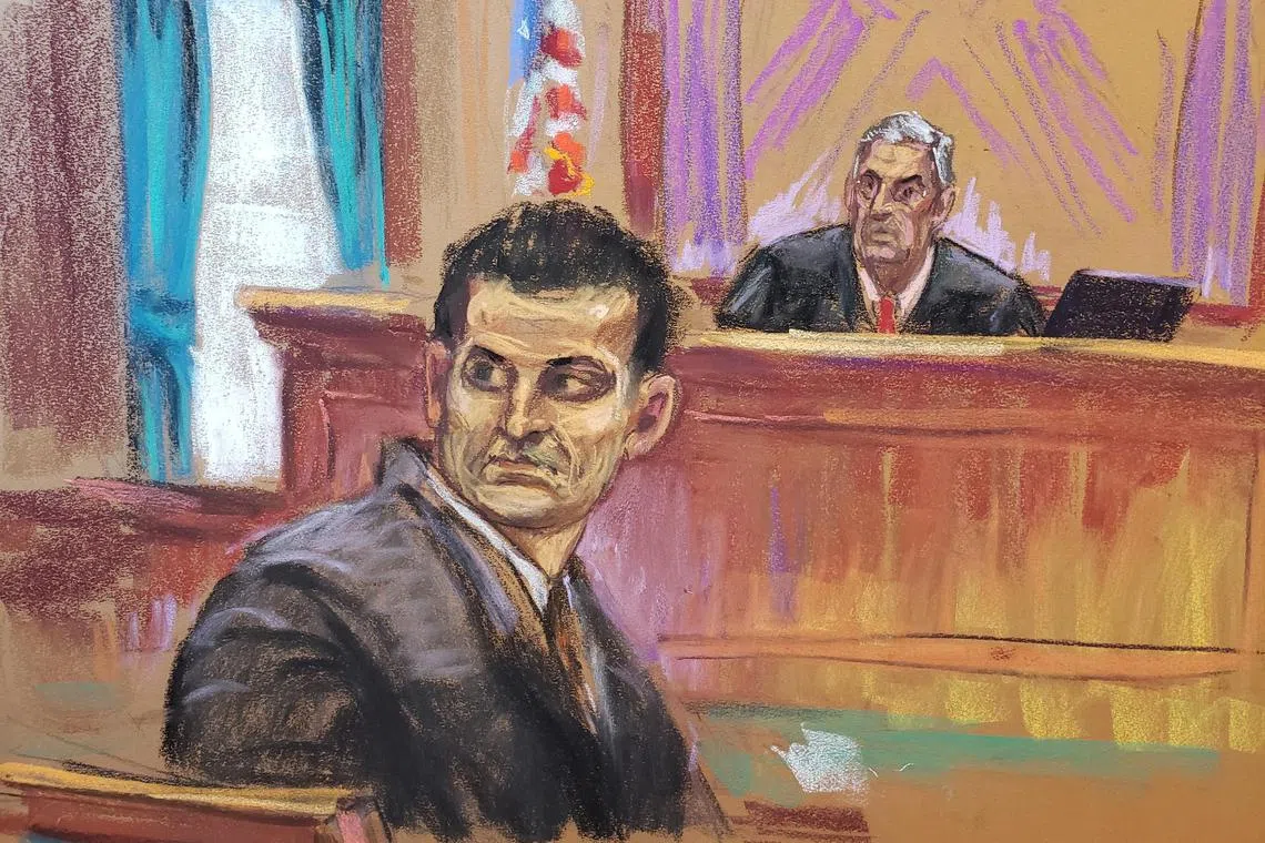 FTX founder Sam Bankman-Fried looking leaner and shorn of his trademark curly hair on the first day of his trial for his massive fraud.