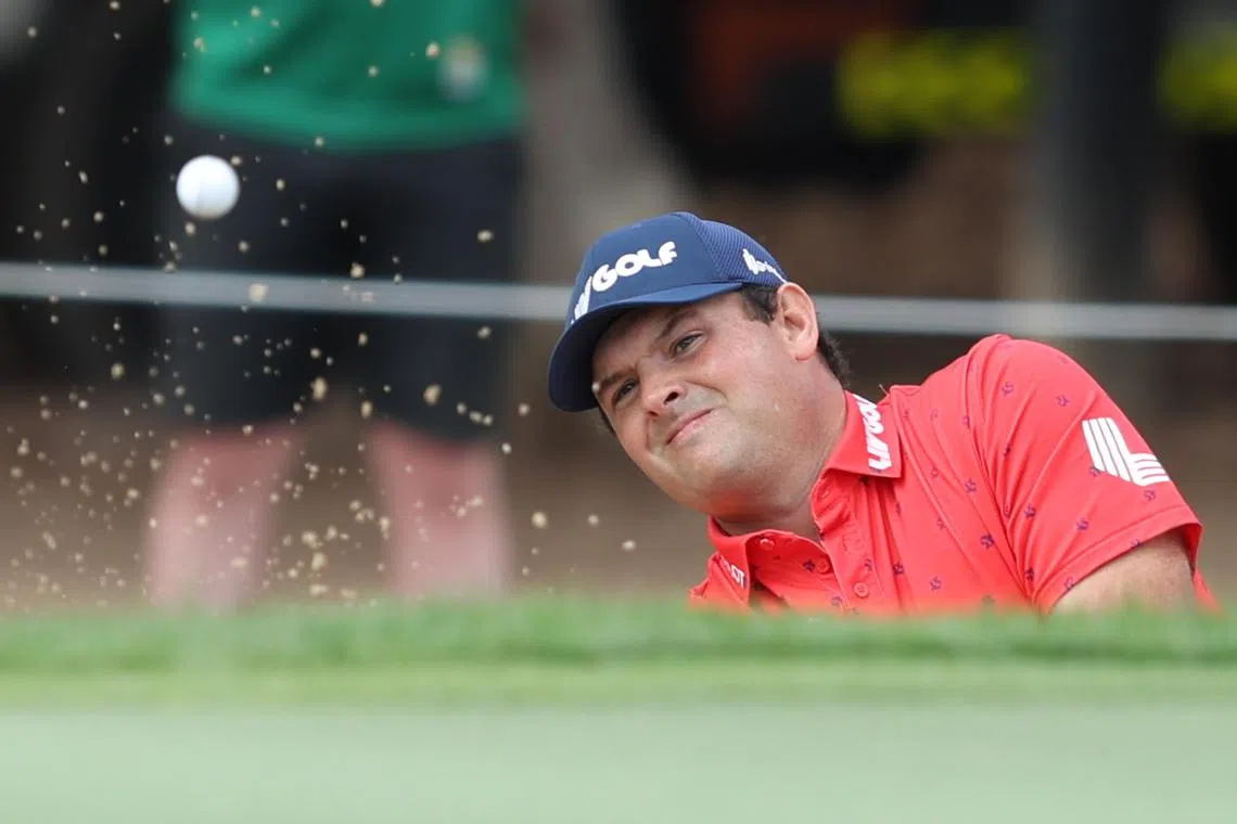 United States' Patrick Reed in action during the second round of the Dubai Desert Classic in the United Arab Emirates. 