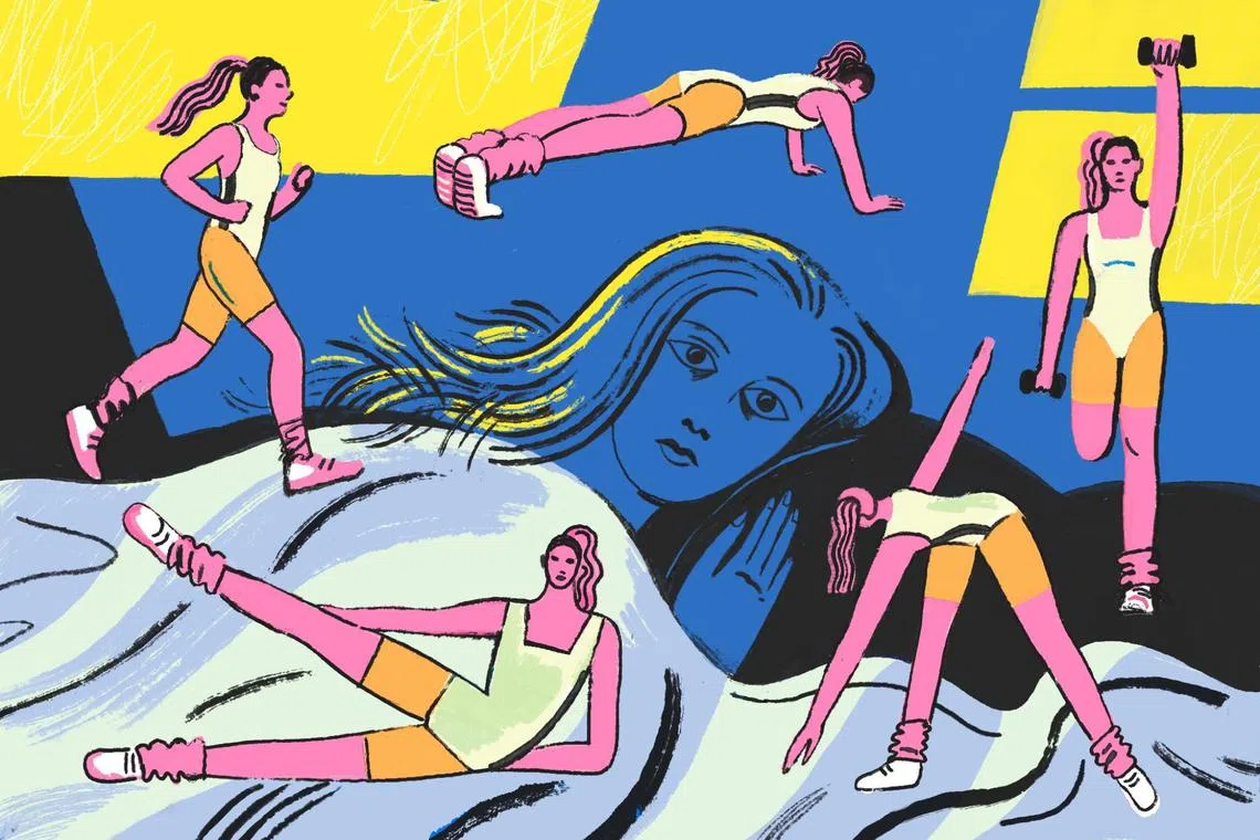 A fitness routine can be key to a good night’s rest. But too much exercise at the wrong time could aggravate insomnia. 