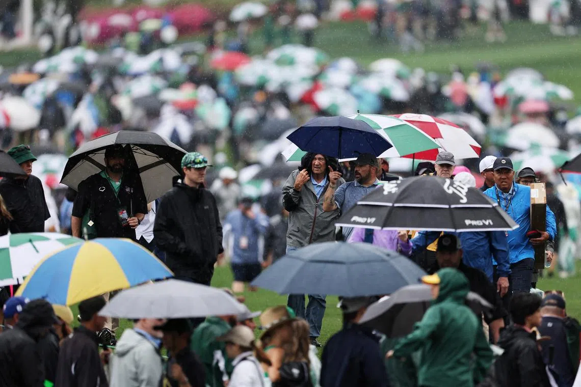 Masters practice round cancelled due to poor weather