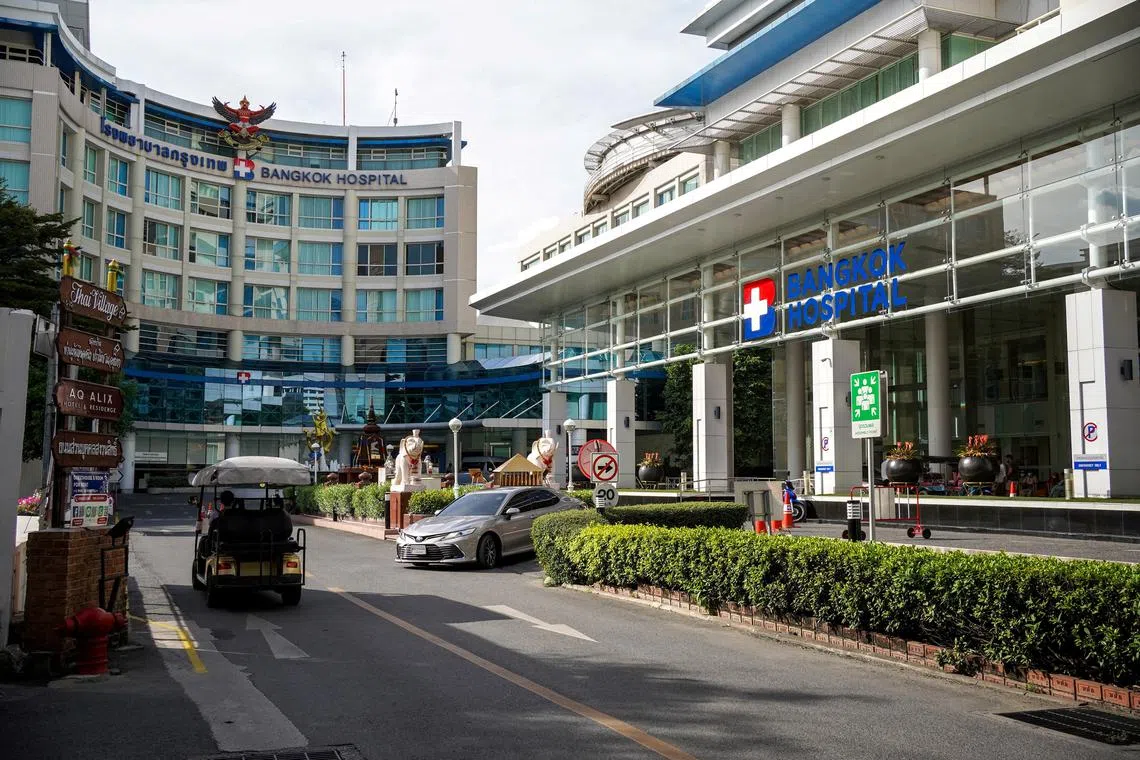 FILE PHOTO: A general view of the Bangkok Hospital, where an Australian teenager was taken after drinking alcohol contaminated with methanol in Laos and passed away, in Bangkok, Thailand, November 22, 2024. REUTERS/Athit Perawongmetha/File Photo