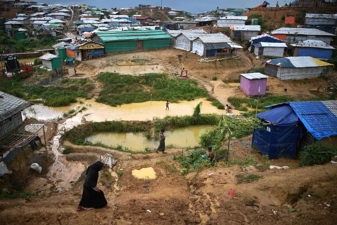A photo of a Rohingya refugee megacamp in Bangladesh’s Cox’s Bazar district, taken in 2018.