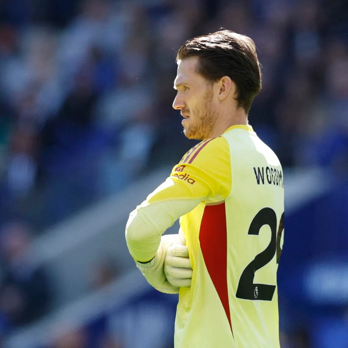 FILE PHOTO: Soccer Football - Premier League - Everton v Liverpool - Hill Dickinson Stadium, Liverpool, Britain - April 19, 2026 Liverpool's Freddie Woodman Action Images via Reuters/Jason Cairnduff/File Photo