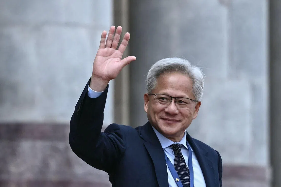Nvidia’s chief executive officer Jensen Huang was a last-minute addition to the delegation of American business leaders for Mr Trump’s high-stakes meetings in Beijing.