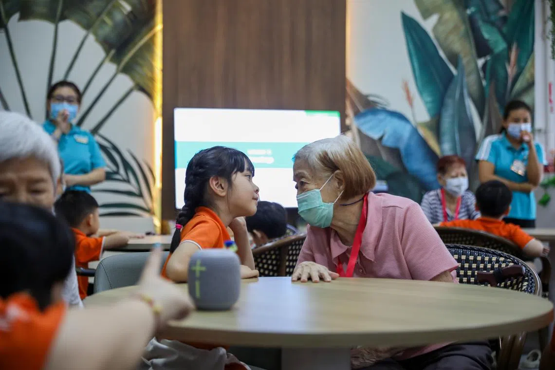 The dialect lesson are part of an Intergenerational Programme by NTUC Health and NTUC First Campus which run elder care and childcare centres respectively. 