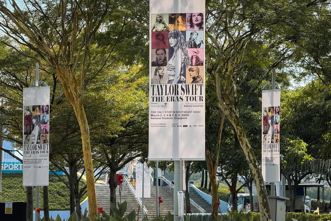 Taylor Swift's Singapore concerts will draw 300,000 fans to the National Stadium.