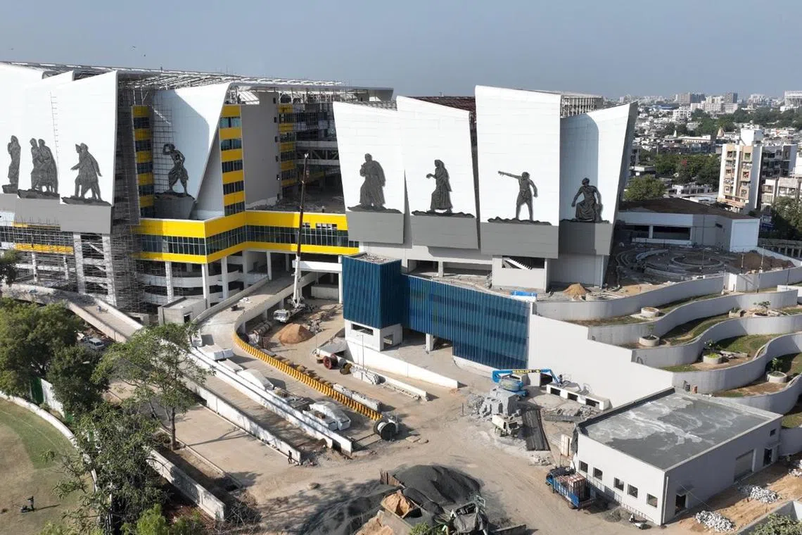 ngbullet16 - The Sabarmati station in Ahmedabad in Gujarat state. The bullet train will run from Ahmedabad to Mumbai. The Sabarmati station will be connected to the Indian Railways, Metro station and Bus Rapid Transit system. 

Credit: National High Speed Rail Corporation Limited