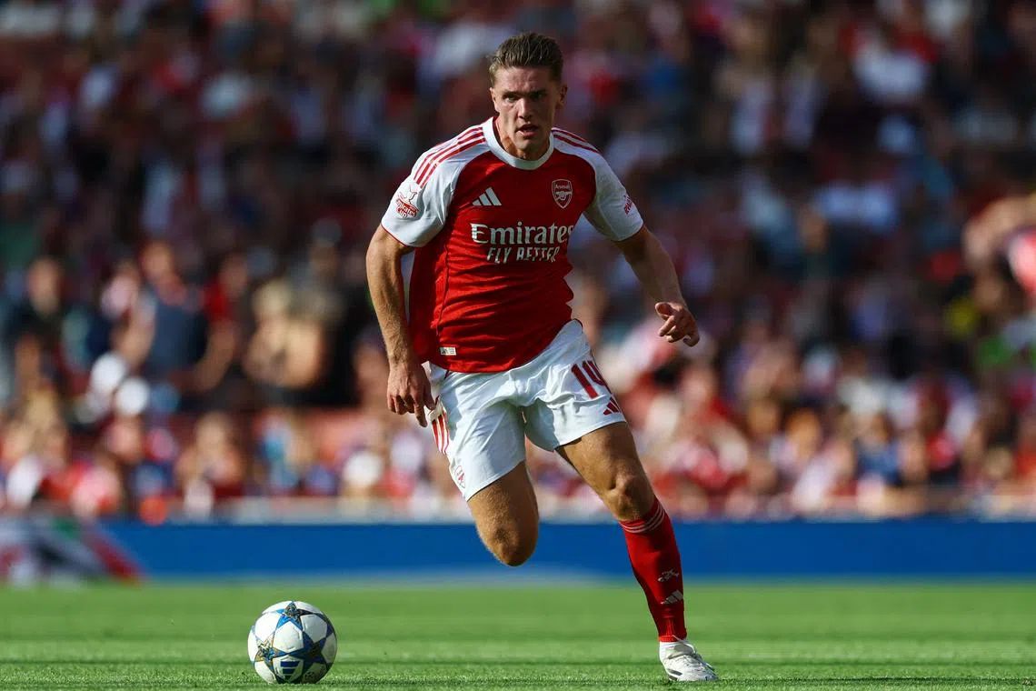 FILE PHOTO: Soccer Football - Friendly - Arsenal v Athletic Bilbao - Emirates Stadium, London, Britain - August 9, 2025 Arsenal's Viktor Gyokeres in action Action Images via Reuters/Matthew Childs/File Photo