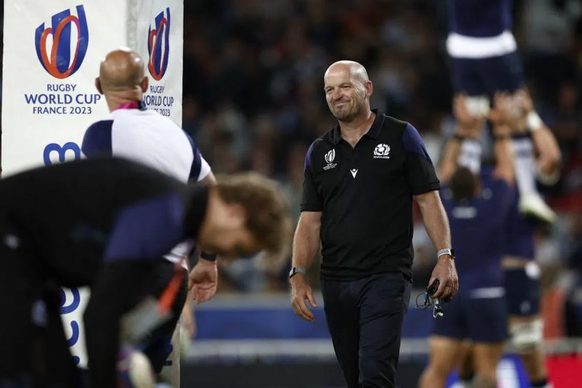 Rugby Union - Rugby World Cup 2023 - Pool B - Scotland v Romania - Stade Pierre-Mauroy, Lille, France - September 30, 2023 Scotland head coach Gregor Townsend before the match REUTERS/Benoit Tessier
