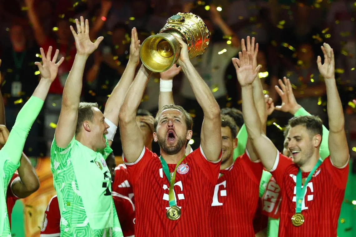 Three second-half Harry Kane goals hand  Bayern German Cup victory and domestic double