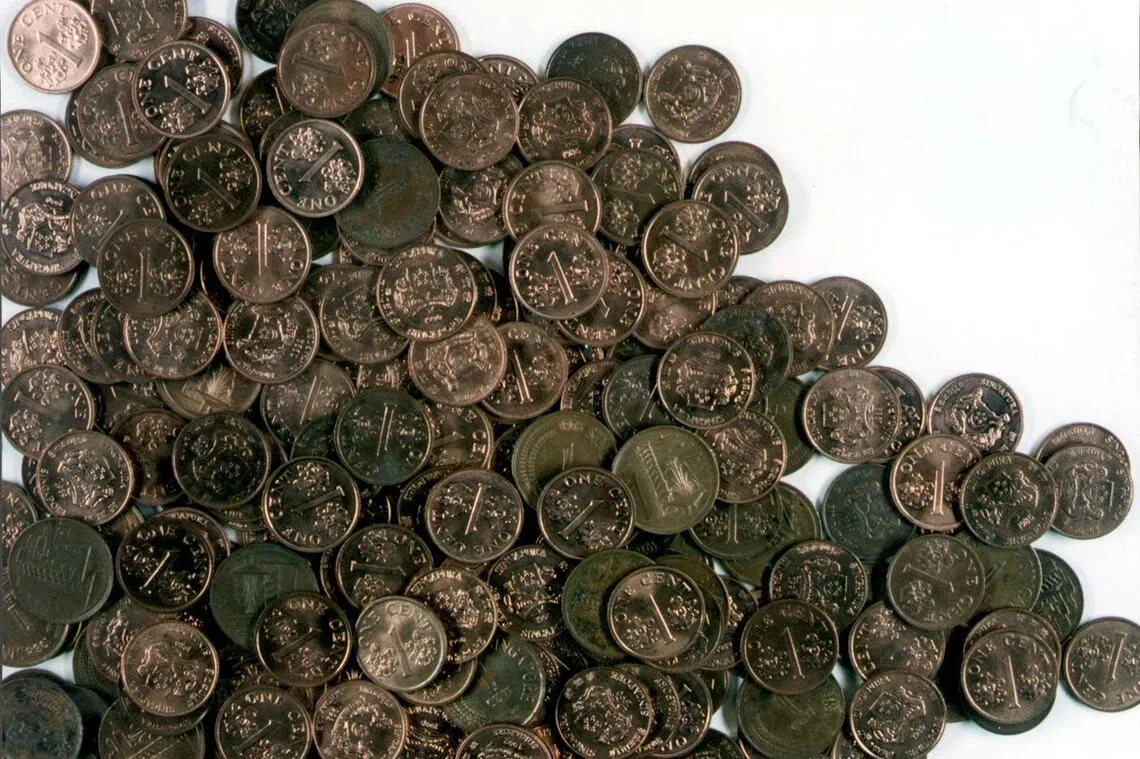 Singapore stopped minting one-cent coins in 2002, so you might have to use PayNow to give your two cents.