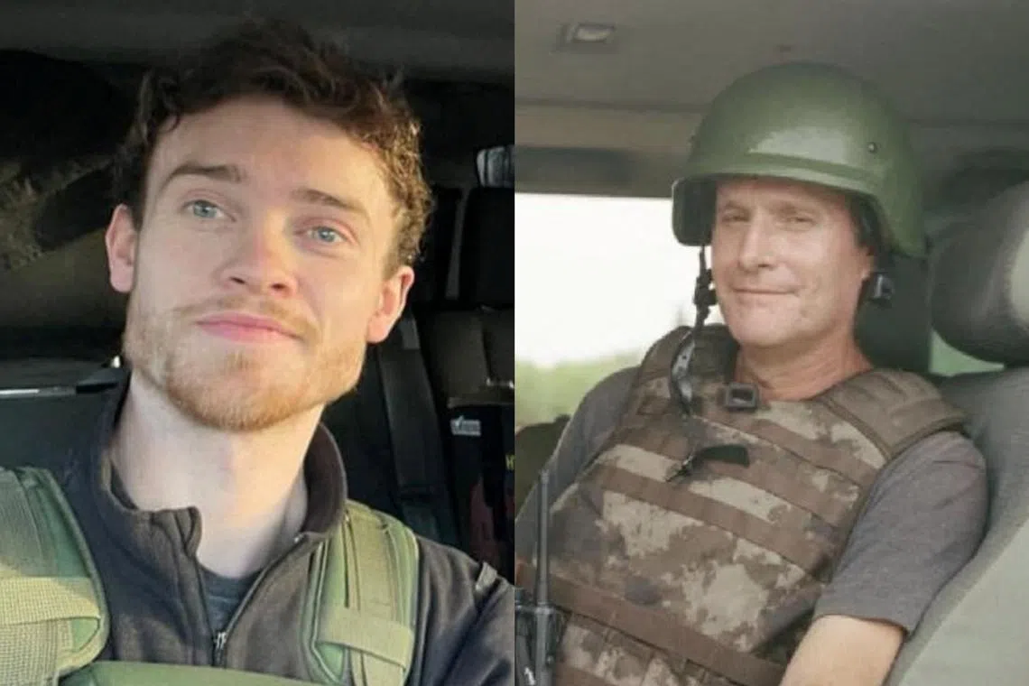 Aid workers Christopher Parry (left) and Andrew Bagshaw went missing in east Ukraine, the scene of heavy fighting between Ukrainian and Russian forces.