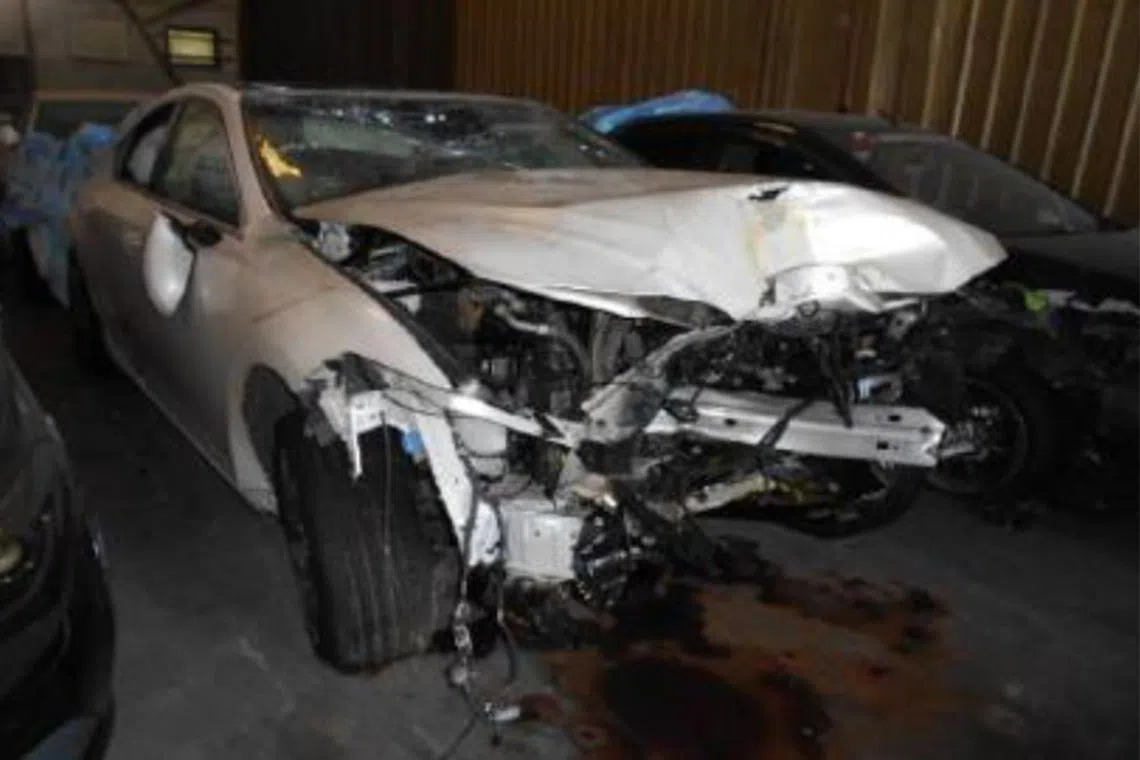 ncvictim23 - The damage done to Yoong Kok Kai's car after the incident. Credit for all pix: Court Documents's car after the incident. Credit for all pix: Court Documents ncvictim23 - The damage done to Yoong Kok Kai's car after the incident. Credit for all pix: Court Documents's car after the incident. Credit for all pix: Court Documents
