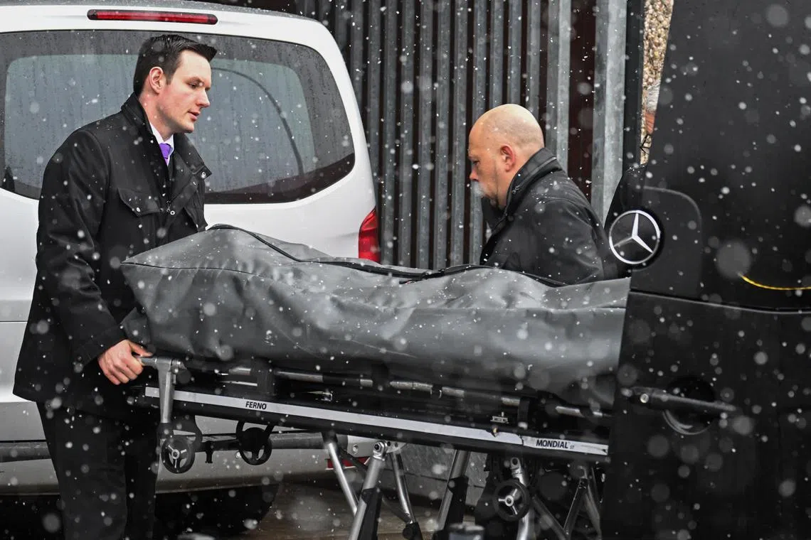 Six people were killed by the gunman at a Jehovah’s Witnesses hall in Hamburg, before he turned the gun on himself. 