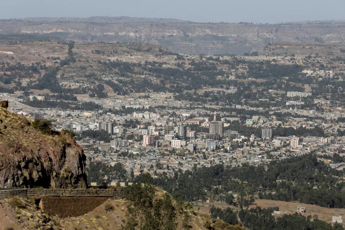 FILE PHOTO: A general view shows the town of Adigrat, Tigray region, Ethiopia, March 17, 2021. REUTERS/Baz Ratner/File Photo