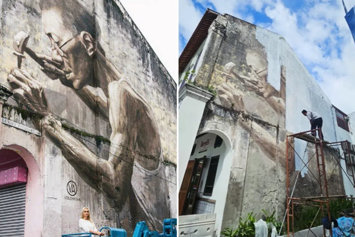 Russian artist Julia Volchkova said she was unaware of the reason for the mural’s removal and pleaded for an explanation.