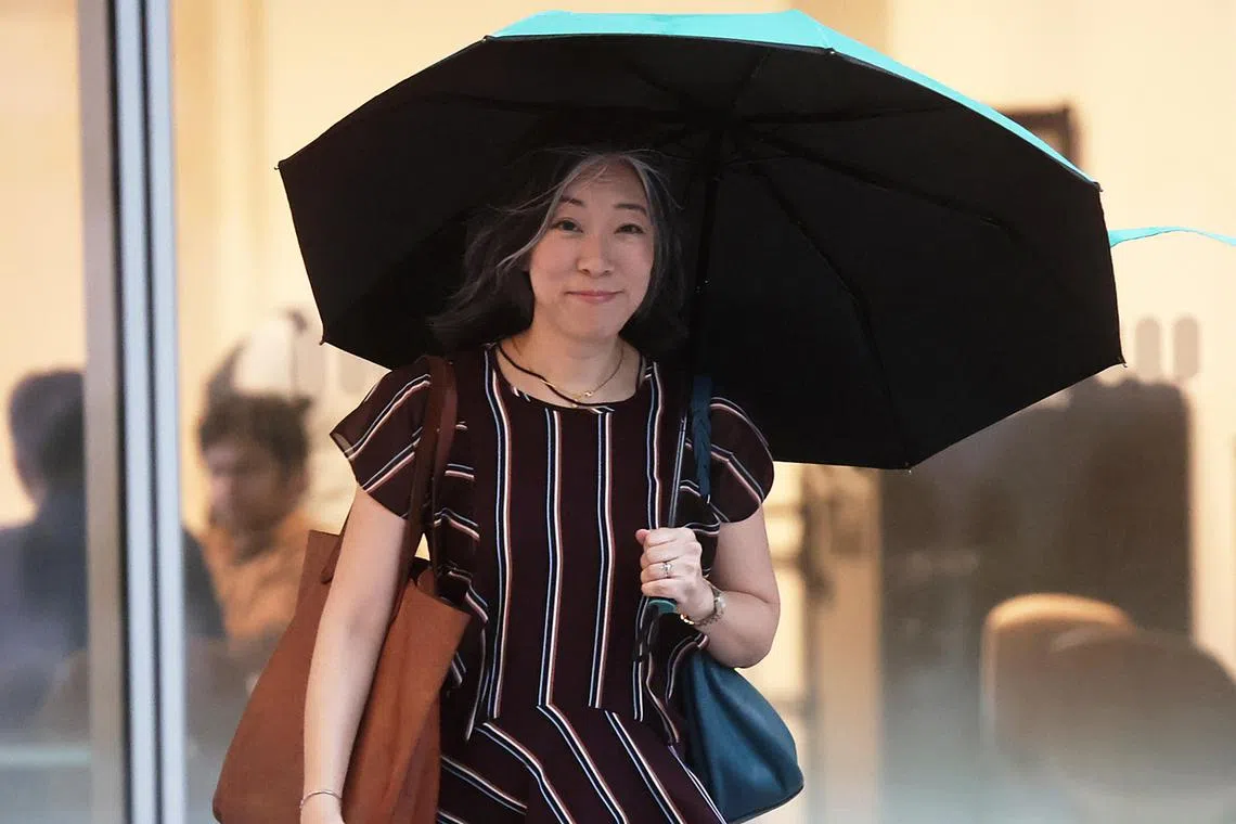 Singer-songwriter Corrinne May appeared in the State Courts on Sept 4 to testify on day 13 of the trial.