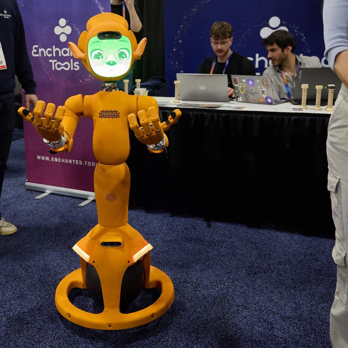 Enchanted Tools shows off their smart robot at in Las Vegas on Jan 5.