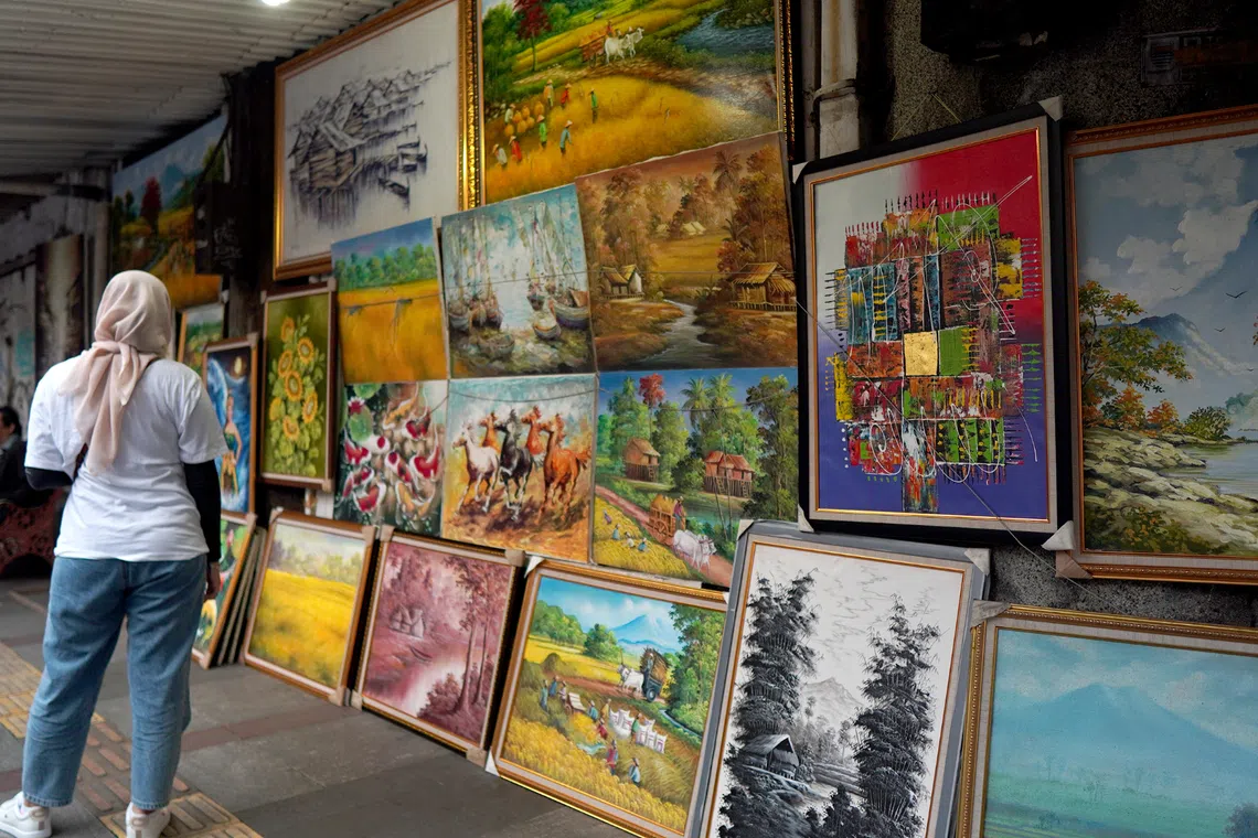Murals along Braga street in Bandung. The city has been a member of the UNESCO Creative Cities network since 2015, and plays a key role in shaping Indonesian modern art.