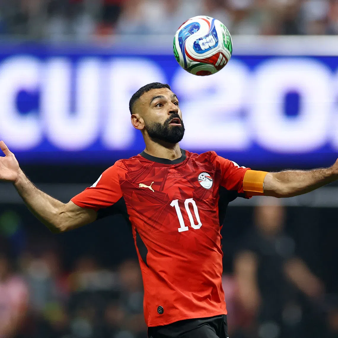 Soccer Football - FIFA World Cup 2026 - Round of 16 - Argentina v Egypt - Atlanta Stadium, Atlanta, Georgia, U.S. - July 7, 2026 Egypt's Mohamed Salah in action REUTERS/Carlos Barria