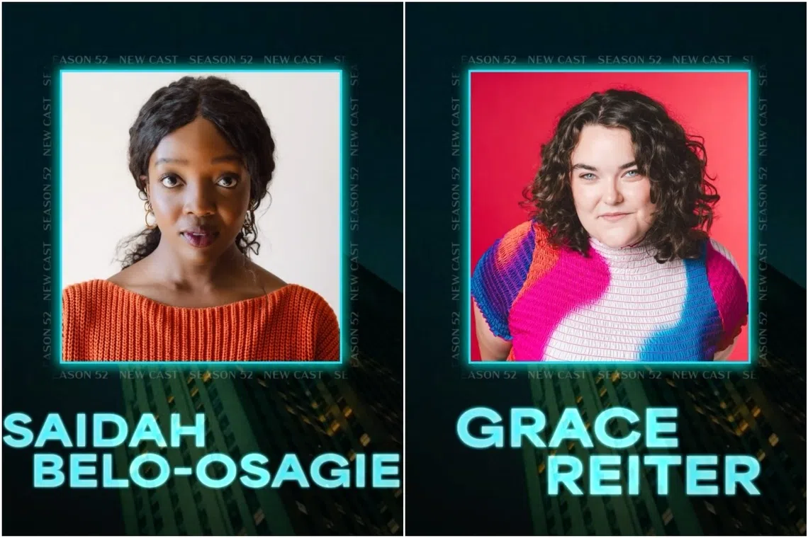 The upcoming season of Saturday Night Live will feature Saidah Belo-Osagie (left) and Grace Reiter as new faces.