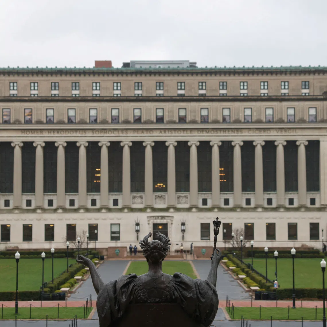 FILE PHOTO: A view of the main campus of Columbia University in New York City, New York, U.S., April 12, 2025. REUTERS/Caitlin Ochs/File Photo