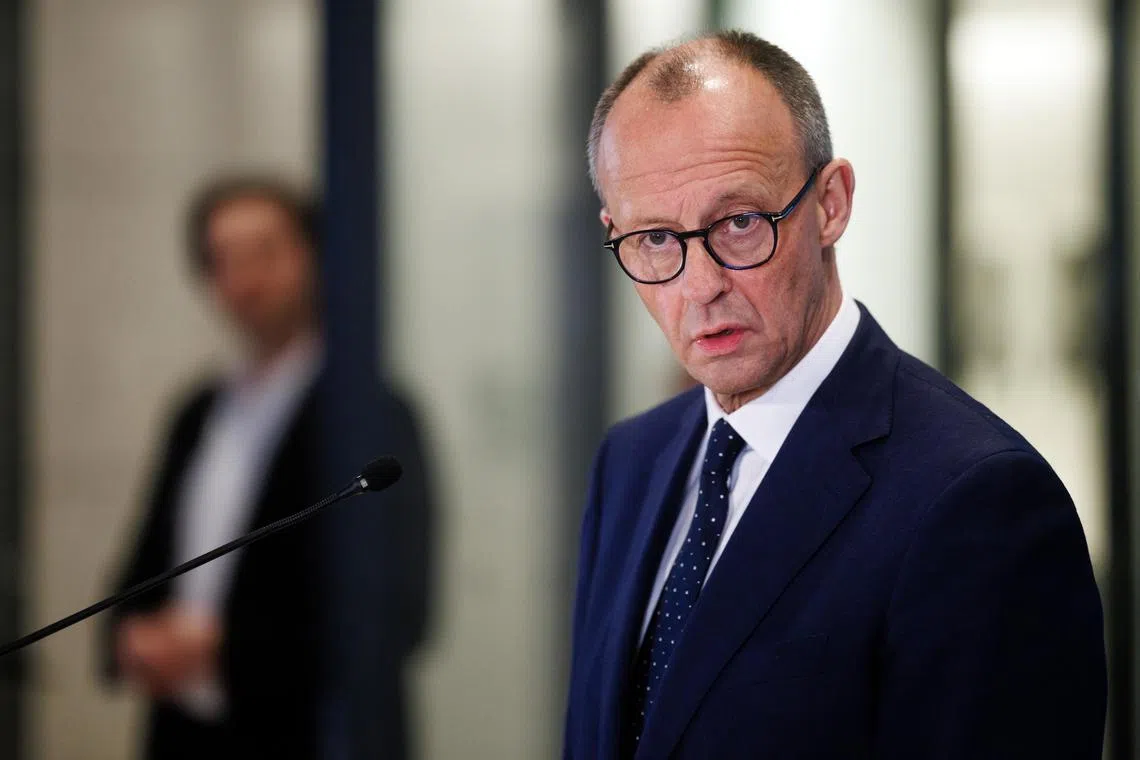 Mr Friedrich Merz - favourite to become Germany’s next chancellor - said he wants peace in Ukraine but not “at the price of submission to an imperialist power”.