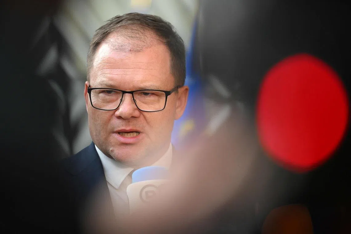 German Environment Minister Carsten Schneider, who was in the audience, walked out following the remarks.