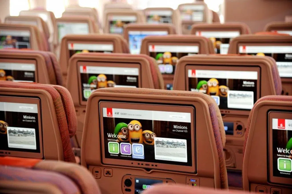 Emirates operates the world’s largest in-flight media library with 2,000 movies and 650 TV shows.