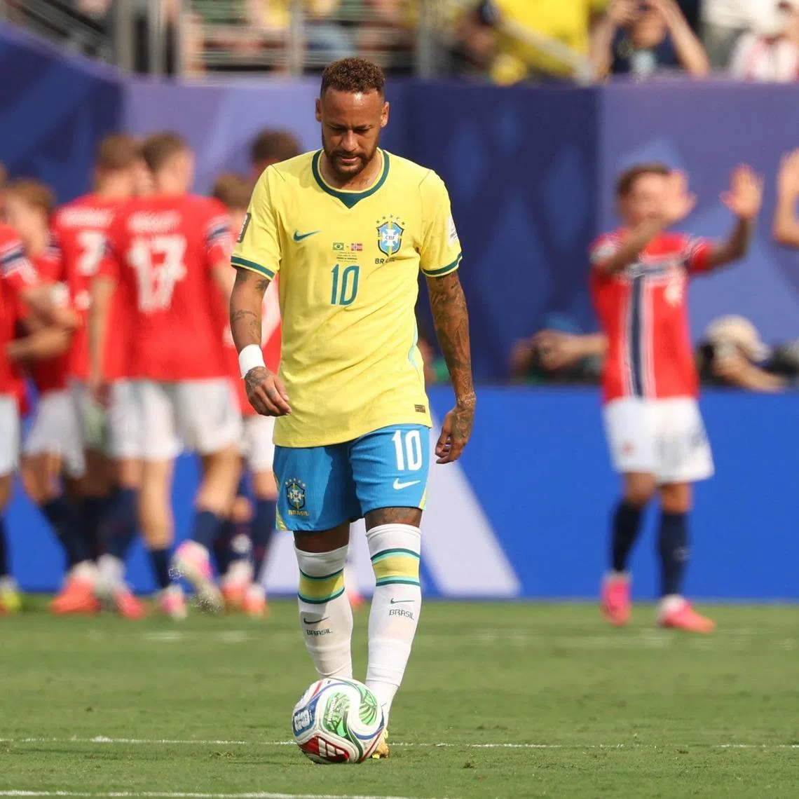 A penalty by Neymar in stoppage time was not enough to save Brazil.