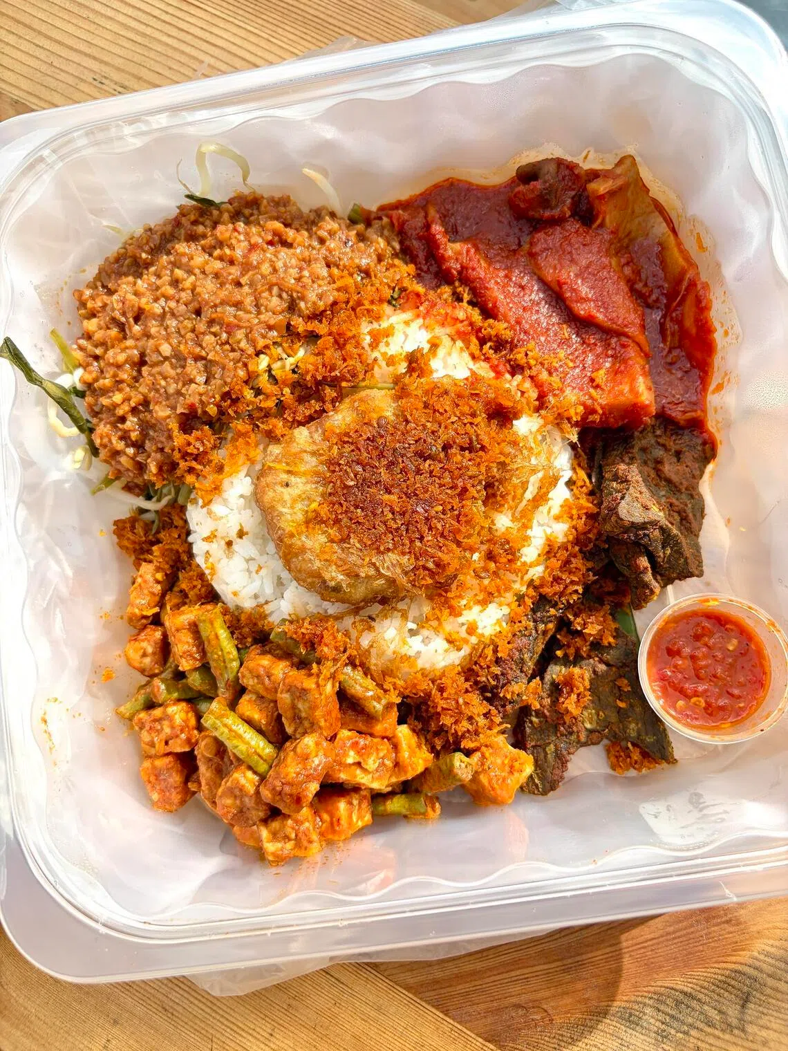 Ambeng Ummi’s Nasi Jenganan with Sambal Sotong Kering.