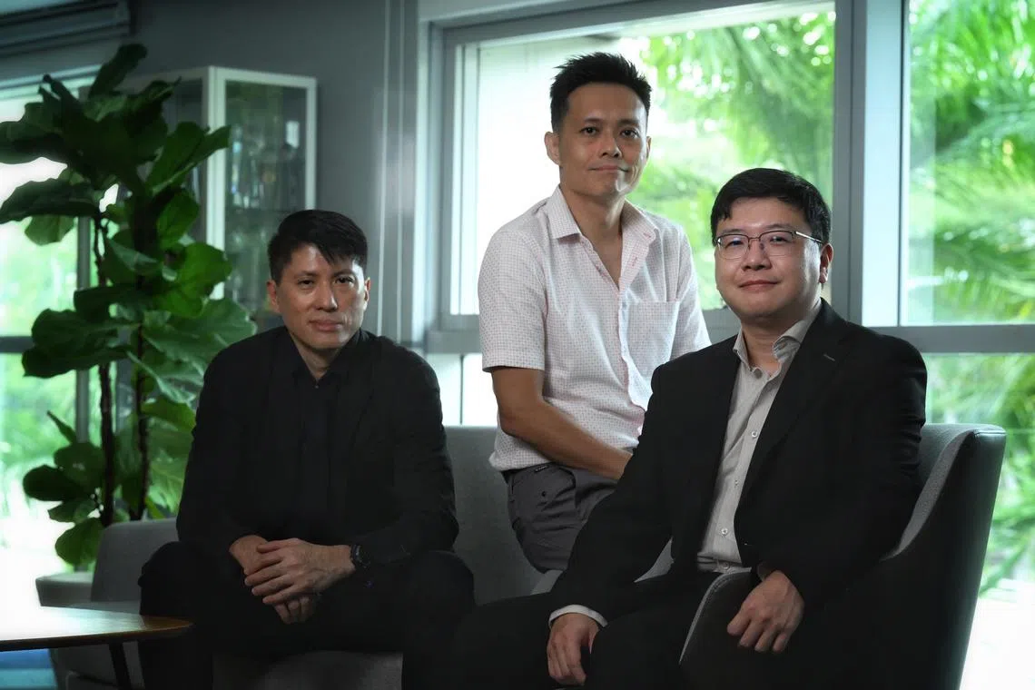 ST20240917_202461800621 ntcoewatch Chong Jun Liang
From left : Say Kwee Neng, veteran automotive consultant, Lee Nian Tjoe, ST senior transport correspondent, Associate Professor Raymond Ong from National University of Singapore photographed before the podcast session on September 17, 2024