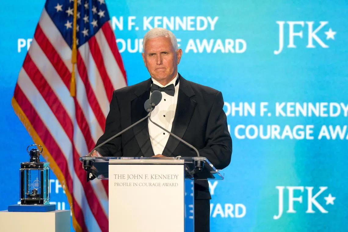 Mr Pence said Mr Trump’s shift on tariffs “ultimately will harm the American economy, will harm American consumers.” 