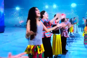 Manasvi Myer performing at the National Day Parade on Aug 9.