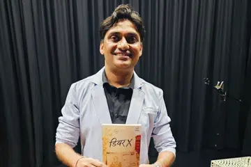 Mr Vinod Kumar Dubey with his new book Dear X.