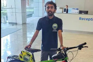 Sahil Jha during his visit to Singapore