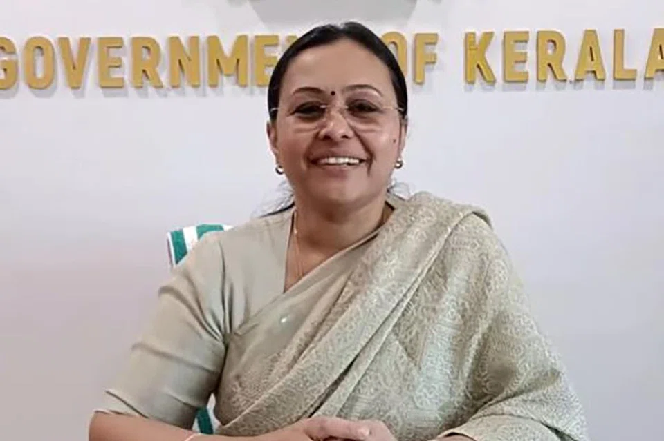 Shanku and Minister Veena George (above).