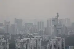 Hazy conditions seen from Clementi towards direction of Dover of at about 7.20 am on Sept 20.